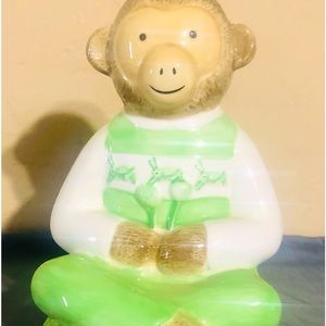 Mac Coin Bank by Kelly B Rightsell Little Man Monkey Green Piggy Bank New